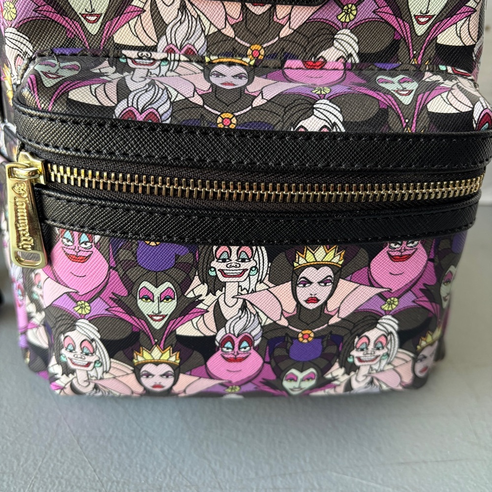 Disney Loungefly Villains Mini Backpack With Matching Wallet - Picture 4 of 13
